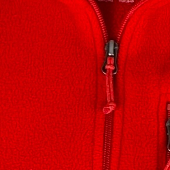 LL Bean Mens XLT Fleece Sweater Vest Red POLARTEC Pockets Cinch Waist Full Zip - Picture 9 of 13